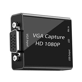 VGA キャプチャーボード ゲームキャプチャー 1080p30hz VGA to USB2.0 ビデオキャプチャカード HD 画質 ゲーム実況、録画、会議用 Windows/Linux/Mac OSX 対応 PC PS5 ...