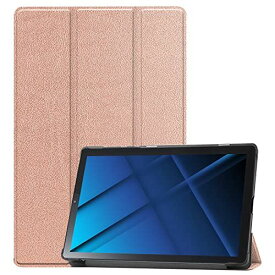 2021モデル Lenovo tab6 ケース [Gosento] レノボ タブ6 SoftBank ソフトバンク10.3インチ 軽量 薄型 三つ折スタンドケース PUレザー Lenovo tab 6 TB-J606F ローズゴールド