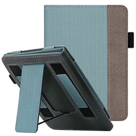 WALNEW Kindle Paperwhiteケース2021 6.8インチ 保護カバー NEWモデル 第11世代 Kindle Paperwhiteシグニチャー エディション に適応 スタンド機能 ベルト付き グレーブルー