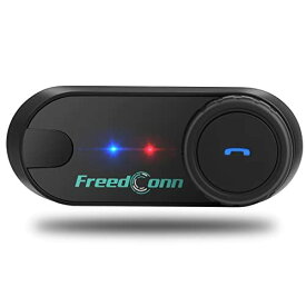 FreedConnハ゛イク インカムT-COM VB PLUSバイク用Bluetooth5.0インターホン内臓 高交換性 2人音楽共有と3人インターコムと2人800m通話に対応、日本語音声案内、日本語説明書付き TCOMVB 1台