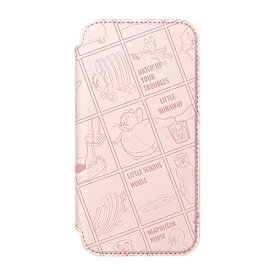 Premium Style iPhone 12 mini用 ガラスフリップケース [トムとジェリー/ピンク] PG-WGF20F01TAJ
