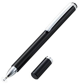 エレコム タッチペン スマホ・タブレット用 抗菌 ディスクタイプ ペン先交換可能(別売り P-TIPD02) ブラック P-TPD02ABBK