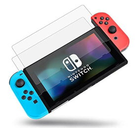 2枚入りfor Nintendo Switch 強化ガラス 保護 フィルム ブルーライト 日本硝子 硬度9H 指紋防止 スイッチ