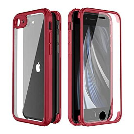 Casesmo iPhone SE 第3世代 用 ケース iPhone SE 2022/SE 2020/ iPhone 7/8 用 ケース 10H強化ガラス 360度全面保護[両面ガラス] ...