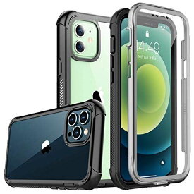 Espouse iPhone 12 Pro ケース/iPhone 12 ケース 耐衝撃 360 全方向保護 米軍MIL規格取得 Qi充電対応 超軽量 クリア 防塵 傷?落下防止 高耐久ケース シンプル (6.1インチ)