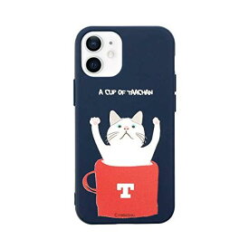 [ターチャン公式ライセンス品] abbi FRIENDS 2020 iPhone (5.4インチ)猫 ケース ソフト [ ねこ 白猫 動物 アニマル マット加工 TPU Qi充電 ワイヤレス充電 アイフォン 12 ミニ ネイビー iPhone 12 mini