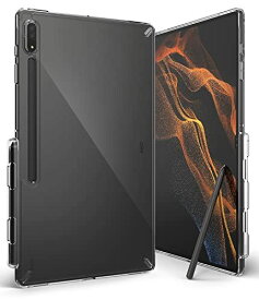 【Ringke】Galaxy Tab S8 Ultra ケース タブレットケース S ペンホルダー付き 軽量 薄型 ストラップホール [米軍MIL規格取得] 透明 落下防止 カバー クリア サムスン Fusion - [Galaxy Tab S8 Ultra] - クリア