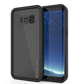 PunkCase Galaxy S8 防水ケース [スタッドスターシリーズ] [スリムフィット] [IP68認証] [耐衝撃性] [防汚性] [耐雪性] アーマーカバー Samsung Galaxy S8用 [ブラック]