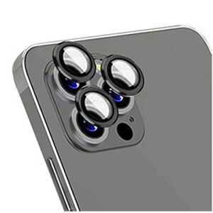 iPhone12 Pro カメラレンズガラスフィルム 9H カメラレンズ保護 アップル アイフォン12 / 12ミニ /12プロ / 12プロマックス カメラレンズ メタルリング ファッションリング iPhone 12 Pro ブラック