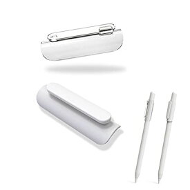araree Apple Pencil ペン クリップ ホルダー 第1世代 第2世代 対応 落下防止 フィルム付き A-CLIP 2個入り(クリア/ホワイト) AR20809