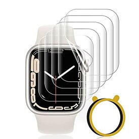 Apple Watch Series 7 用 TPUフィルム 画面保護シート 液晶保護 ソフト 衝撃吸収 取付簡単 気泡なし 高透過率 指紋防止 透明（ 5枚セット） 45mm