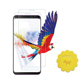 Galaxy S9+ フィルム 【コースター（3色）付き】 3D曲面加工 全面保護 TPU保護フィルム 非普通ガラスフィルム 気泡ゼロ 高感度タッチ 貼り直し可能 KUNKANI Samsung Galaxy S9