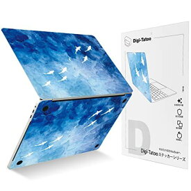 Digi-Tatoo スキンシール MacBook Air 13.6 インチ M2 2022 と互換性あり A2681 カバー ケース フィルム ステッカー 保護 取り外し可能、傷つき防止および残留物フリ [青い鯨] Air 13" 2022