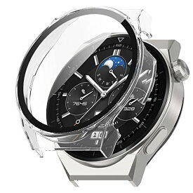 Miimall 対応 Huawei Watch GT3 Proケース&保護フィルム 【一体型】 ファーウェイ watch gt3 Pro 46mm カバー 擦り傷防止 軽量 耐衝撃 ファーウェイウオッチ GT3