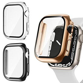 【3枚セット】Zebaco コンパチブル Apple Watch ケース 44mm Series 6/5/4/SE 3枚入り アップルウォッチカバー ガラスフィルム 耐衝撃 Apple Watch ケース 専用保護 Series6/5/4/SE　44mm ブラック/クリア/ローズゴールド