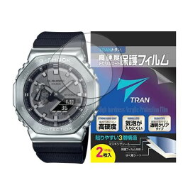 TRAN(R) トラン CASIO 腕時計 G-SHOCK ジーショック 対応 液晶保護フィルム 2枚セット 高硬度アクリルコート 気泡が入りにくい 透明クリアタイプ for CASIO G-SHOCK