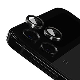 SeGinn Samsung Galaxy Z Flip 4 対応 カメラフィルム レンズカバー 金属 ケース 独立型 カメラ保護フィルム アルミ合金 高透過率 露出オーバー防止 耐衝撃 防塵 全面保護 薄型 強化ガラス 黒