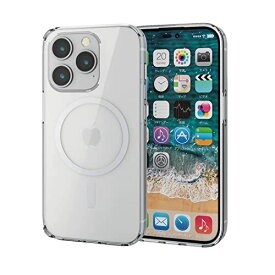 エレコム iPhone14Pro ケース カバー MAGKEEPシリーズ 四つ角エアークッション 耐衝撃 衝撃吸収 磁石 ハイブリッド TPU ポリカーボネート [Magsafe対応のiPhone14/13専用］ クリア