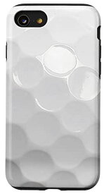 iPhone SE (2020) / 7 / 8 ゴルフ スマホケース おもしろ ゴルフボール パターン スマホカバー 面白い ネタ メンズ ホワイト 白 ゴルファー スマホケース