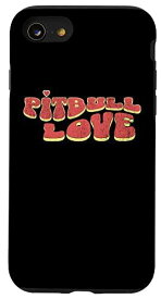 iPhone SE (2020) / 7 / 8 Cute Pitbull Love, Vintage Pitbull Mom Dad Dog Lovers Retro スマホケース