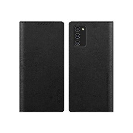 【araree】Galaxy Note20 Ultra 手帳型 ケース [ Designed for SAMSUNG サムスン公式認証品 レザー ポリカーボネート 耐衝撃 カード収納 ストラップホール ] ギャラクシー ... ブラック