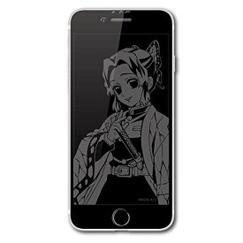 グルマンディーズ バンダイ 鬼滅の刃 iPhoneSE(第2世代)/8/7/6s/6(4.7インチ)対応 ガラススクリーンプロテクター 胡蝶しのぶ(こちょう しのぶ) KMY-40D ブラック