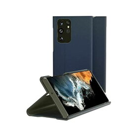 araree Bonnet DIARY STAND 手帳型 ケース Samsung Galaxy S22 Ultra 5G 専用 [ プレミアムフェイクレザー マグネットクロージング 留め具 カード収納 スタンド機能 アッシュブルー