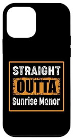 iPhone 12 mini Straight Outta サンライズマナー ネバダ州 USA アンティーク風ヴィンテージ スマホケース