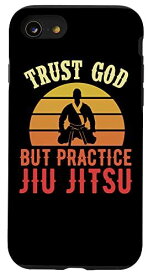 iPhone SE (2020) / 7 / 8 Trust God But Practice Jiu Jitsu 面白いクリスチャンBJJ スマホケース