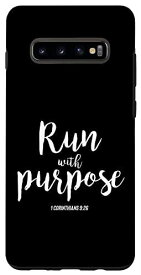 Galaxy S10+ Run With Corinthians Purpose - キリスト教信仰教会スクリプト スマホケース