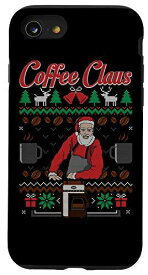 iPhone SE (2020) / 7 / 8 Barista サンタクロース コーヒー愛好家 醜いクリスマスセーター スマホケース