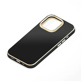 Premium Style iPhone14Pro 用 メタリックフレーム ソフトケース [ブラック] PG-22QTP03BK
