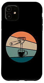 iPhone 11 レトロポルタフィルターモチーフ コーヒー愛好家やバリスタに スマホケース