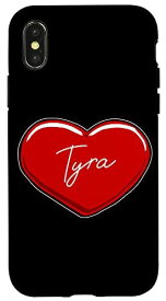 iPhone X/XS 手書きハートTyra-ファーストネームハートI Love Tyra。 スマホケース