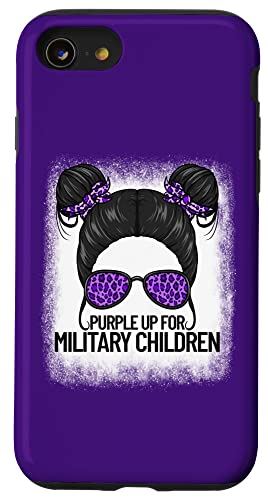 iPhone SE (2020)     Purple Up For Military Children チーターガールズ パープルアップ スマホケース