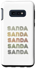 Galaxy S10e Love Heart Sanda Tシャツ グランジ/ヴィンテージスタイル ブラックサンダ スマホケース