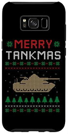Galaxy S8+ Merry Tankmas Battle Tank Military Ugly Christmas Sweater スマホケース