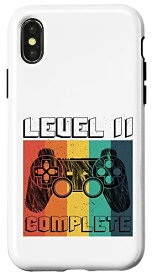 iPhone X/XS Level Complete ゲームコントローラー 11 誕生日ギフト ゲーマー スマホケース