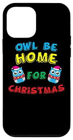 iPhone 12 mini Owl Be Home For Christmas サンタクロース フクロウ クリスマス X-Mas スマホケース