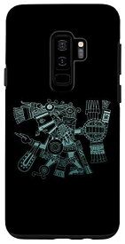Galaxy S9+ マヤの守護神テスカトリポカの戦士アステカインディアンメキシコ スマホケース