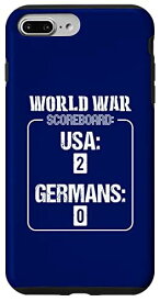 iPhone 7 Plus/8 Plus 7月4日 アメリカ ドイツ 面白い 第二次世界大戦 ギャグ かわいい スマホケース