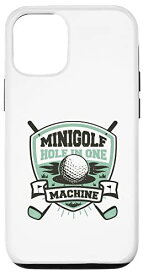 iPhone 12/12 Pro ミンゴルフモチーフが1台に穴をあけたミニゴルフ。 スマホケース