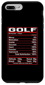 iPhone 7 Plus/8 Plus Funny Golf Nutrition Facts レディース メンズ ゴルフ スマホケース