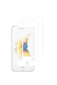 ホビナビ ガラスフィルム iPhone 6s Plus iPhone 6 Plus 用 ソフトフレームホワイト 2枚セット 表面硬度 10H 保護 フィルム 保護フィルム 指紋防止 気泡防止 飛散防止
