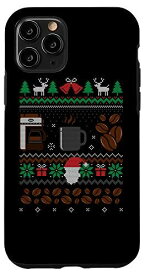 iPhone 11 Pro All I Want For Christmas Is Coffee バリスタ アグリーセーター スマホケース