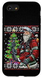 iPhone SE (2020) / 7 / 8 消防士サンタクロース消防士衣装醜いクリスマス スマホケース
