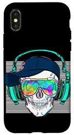 iPhone X/XS Music Skull Graphic Tees - Novelty T-Shirts & Cool Designs スマホケース
