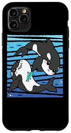 iPhone 11 Pro Max Happy Orcas I Orca Whale I キッズ Orca スマホケース