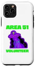 iPhone 11 Pro Alien Conspiracy Funny Area 51 Spacecraft、エイリアンギフトアイデア スマホケース