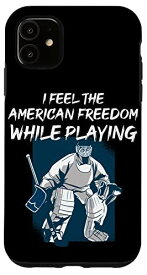 iPhone 11 アイスホッケーとアメリカの自由 スマホケース